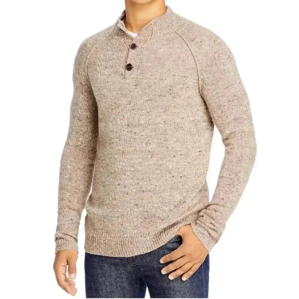 Rails Harding Pullover Sweater Wool Light Cedar/White Neps Men's XL